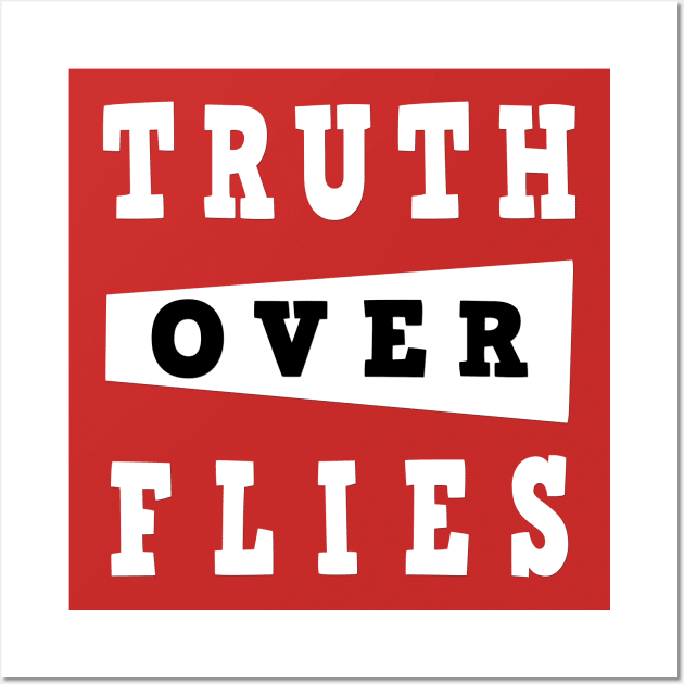 truth over flies, kamala pence debate Wall Art by artspot